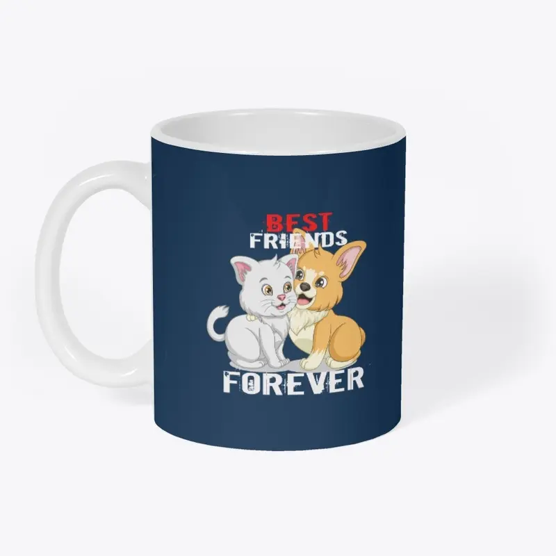 Best Friends Forever cat stylish t shirt