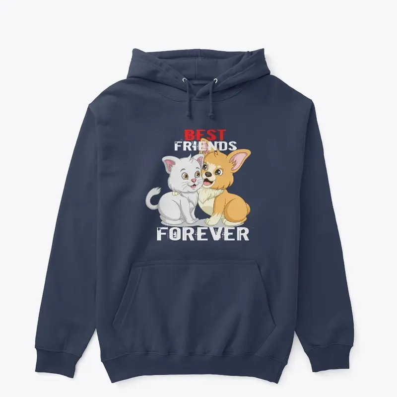 Best Friends Forever cat stylish t shirt