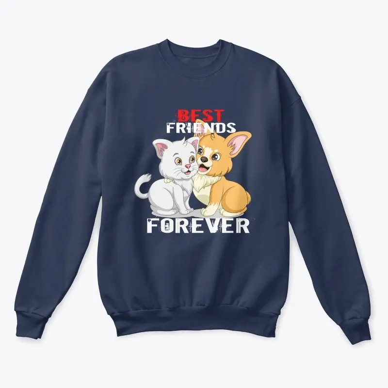 Best Friends Forever cat stylish t shirt