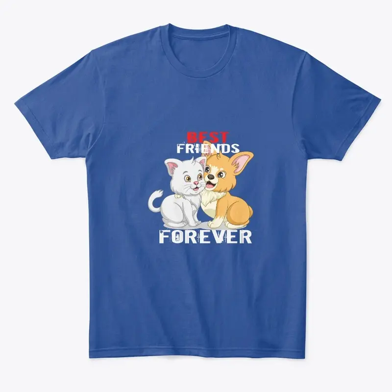 Best Friends Forever cat stylish t shirt